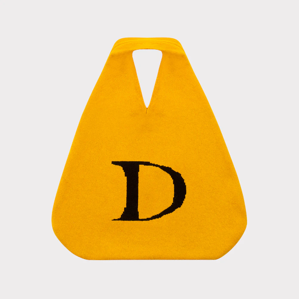 Alphabet D Bag | Mustard & Black