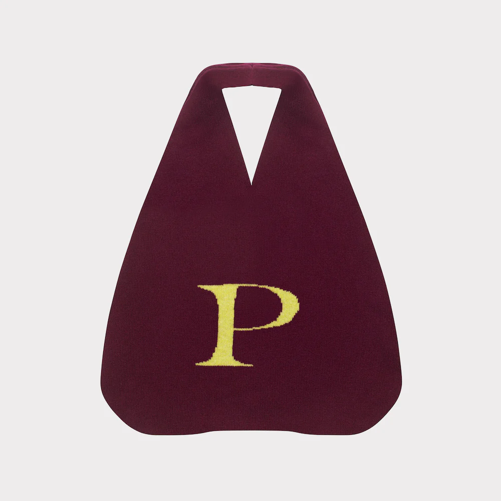 Alphabet P Bag | Port & Chartreuse