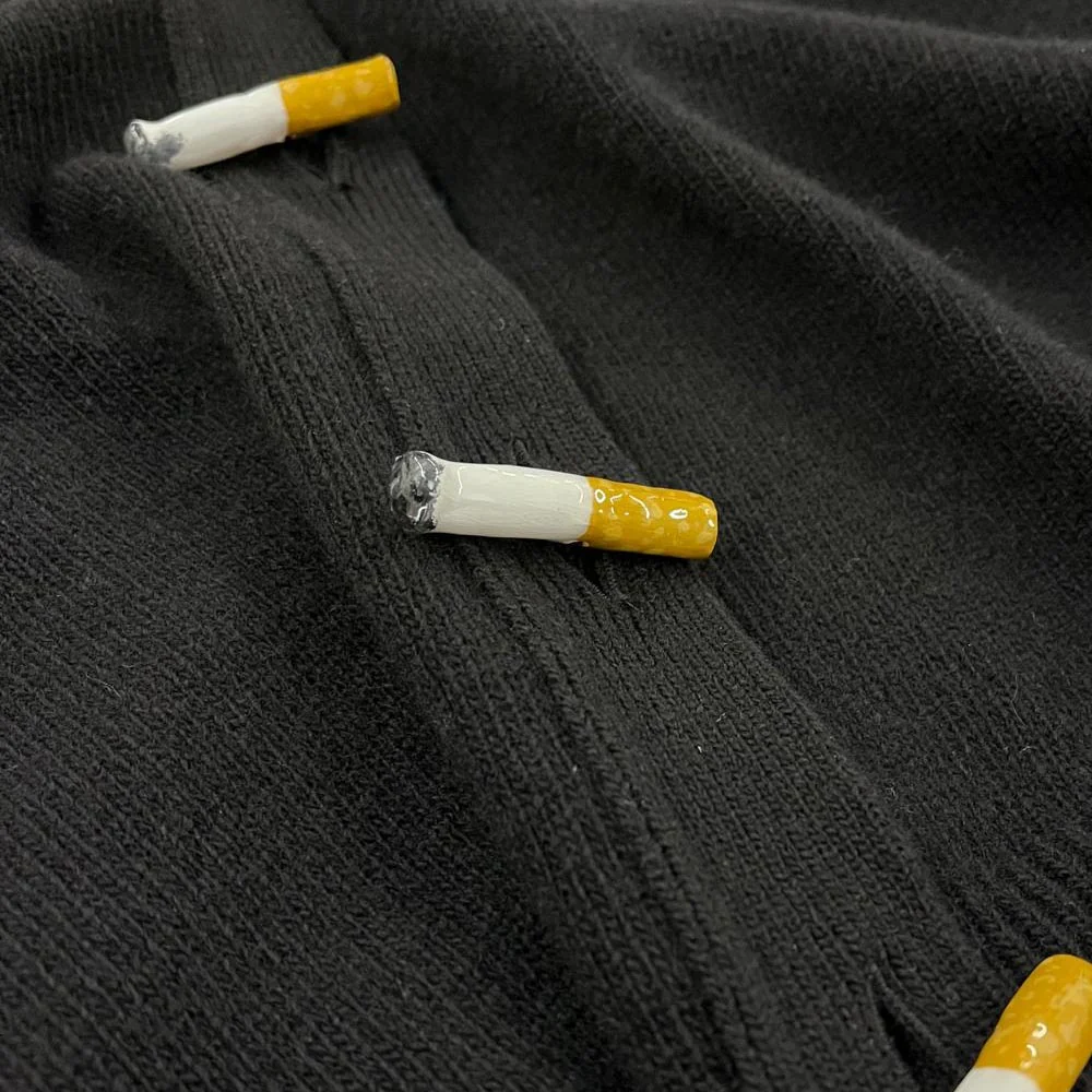 Carrington Cardigan | Black | Cigarette - Image 2