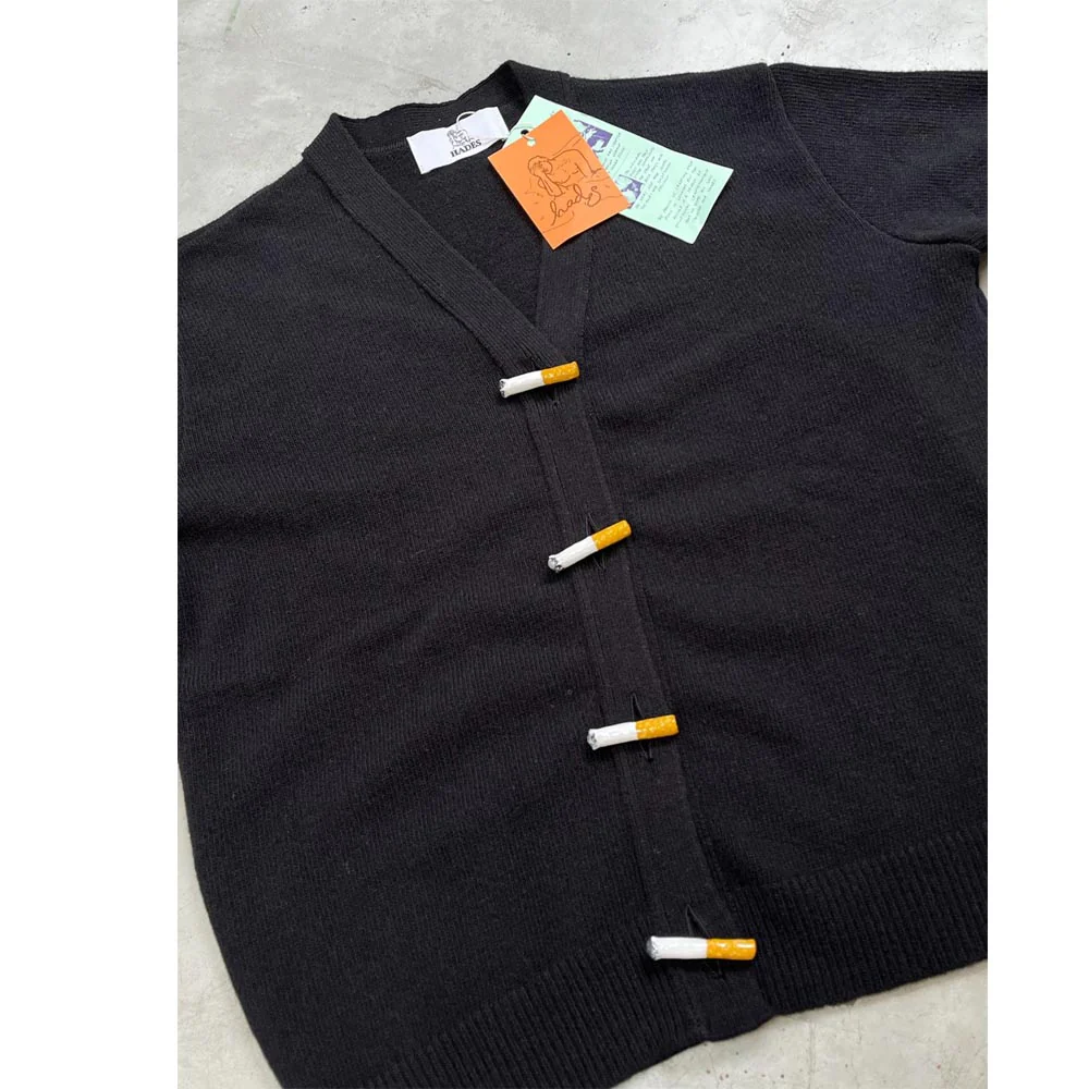 Carrington Cardigan | Black | Cigarette - Image 3