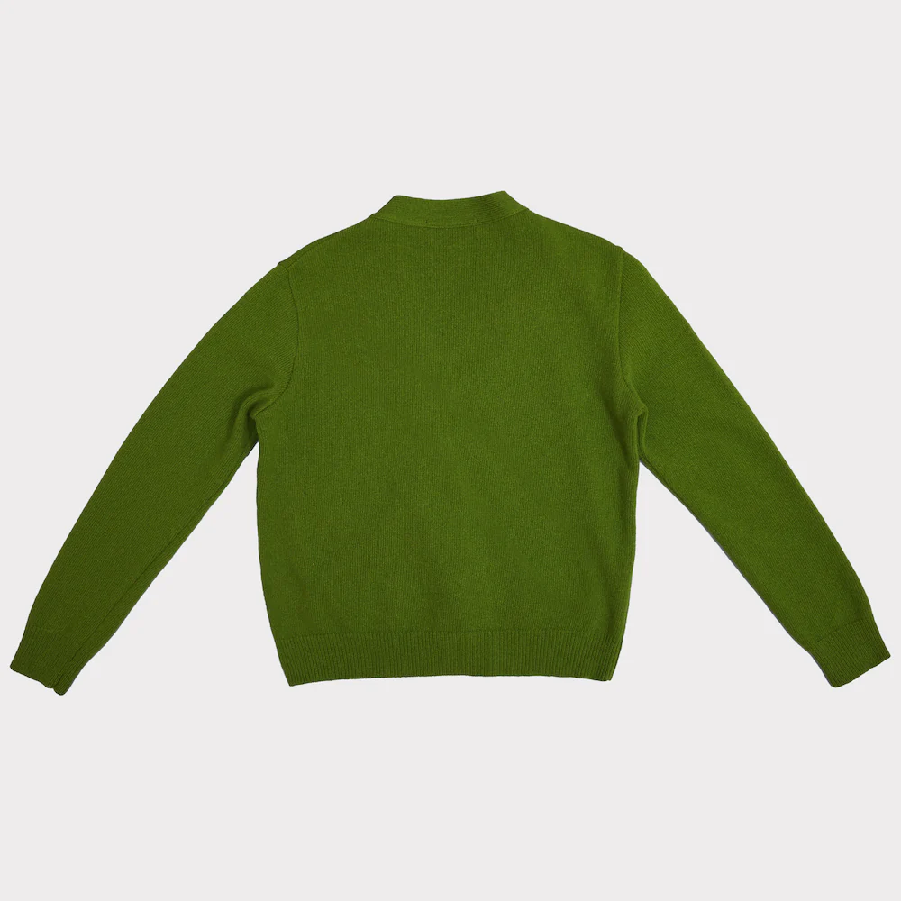 Carrington Cardigan | Moss Green | Cigarette - Image 8