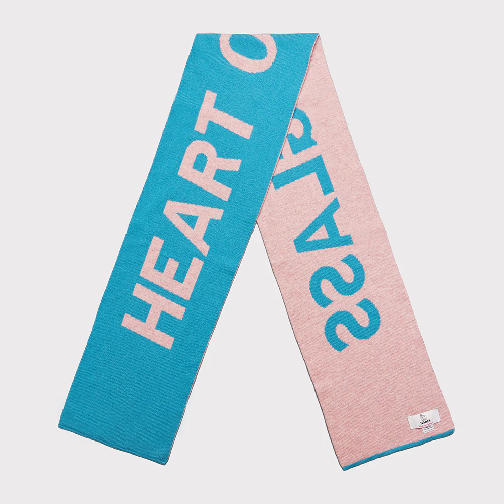 Heart of Glass Scarf | Turquoise & Light Pink - Image 3