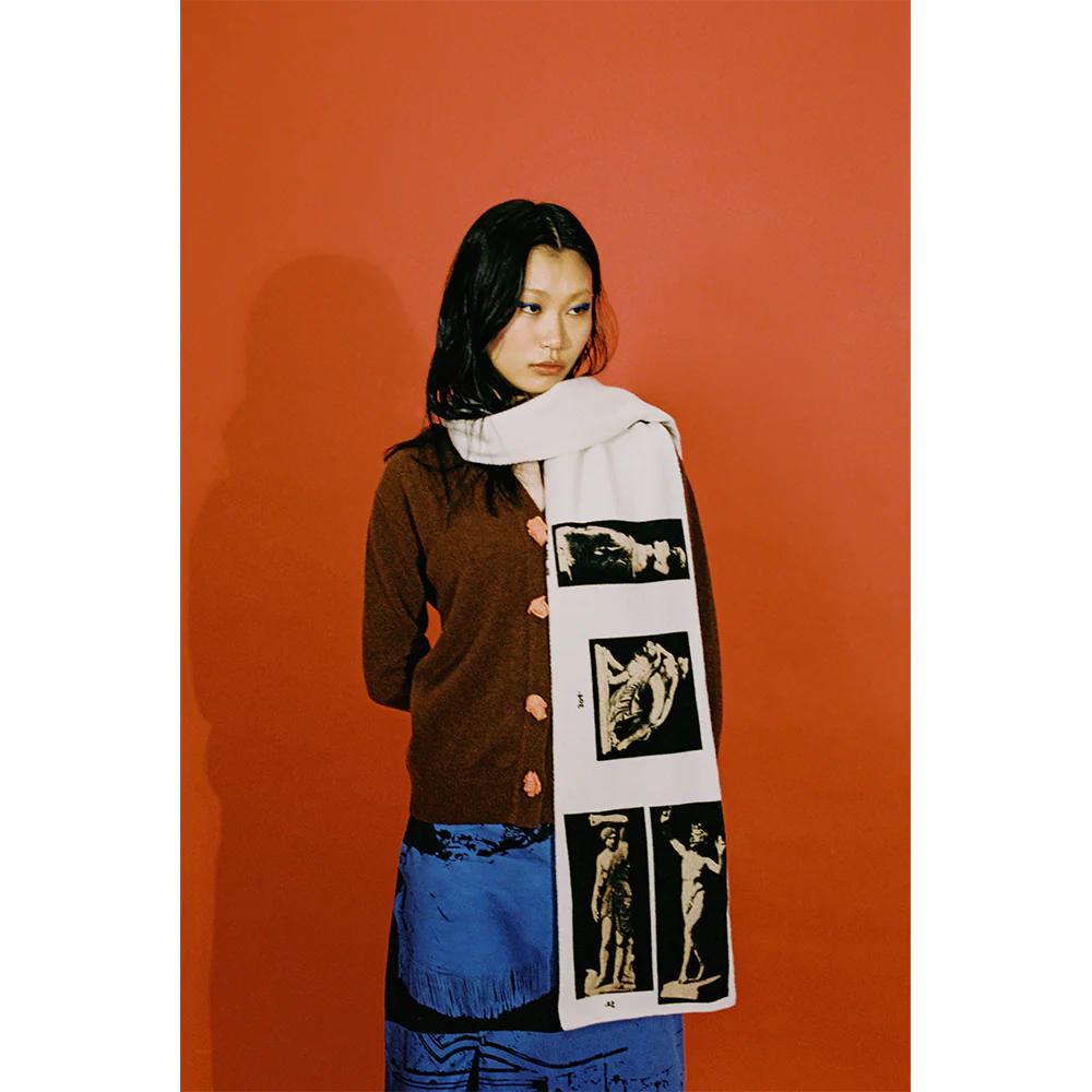 The Narcissus Scarf | Ivory & Black - Image 7