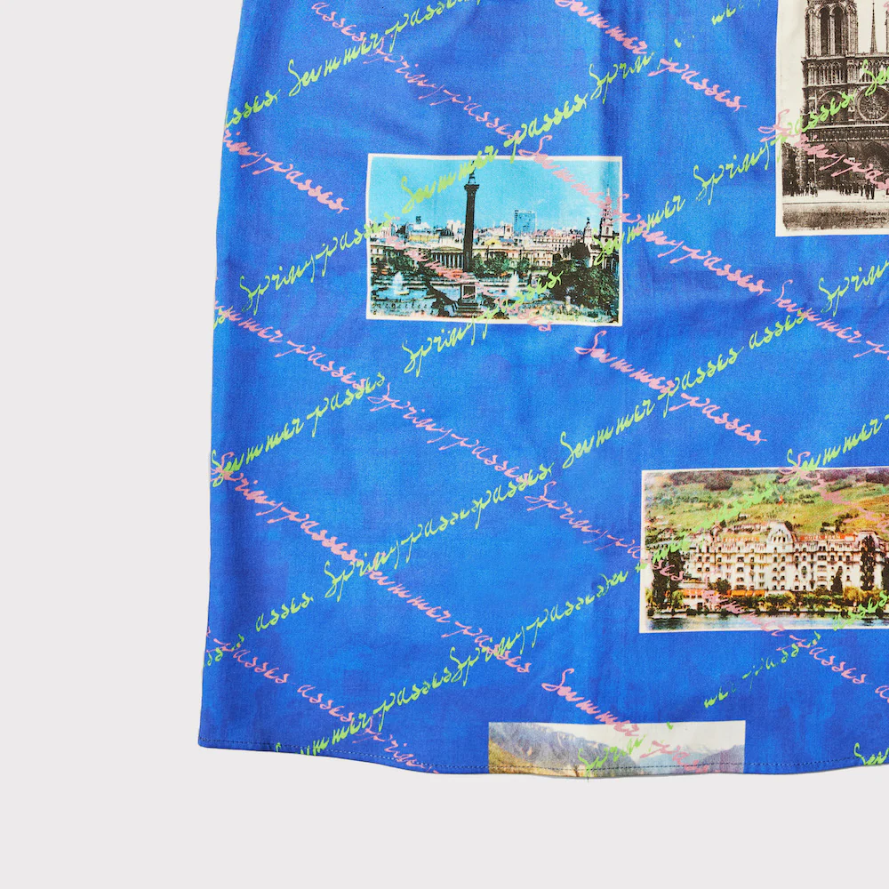 Postcard Skirt | Azure Blue - Image 3