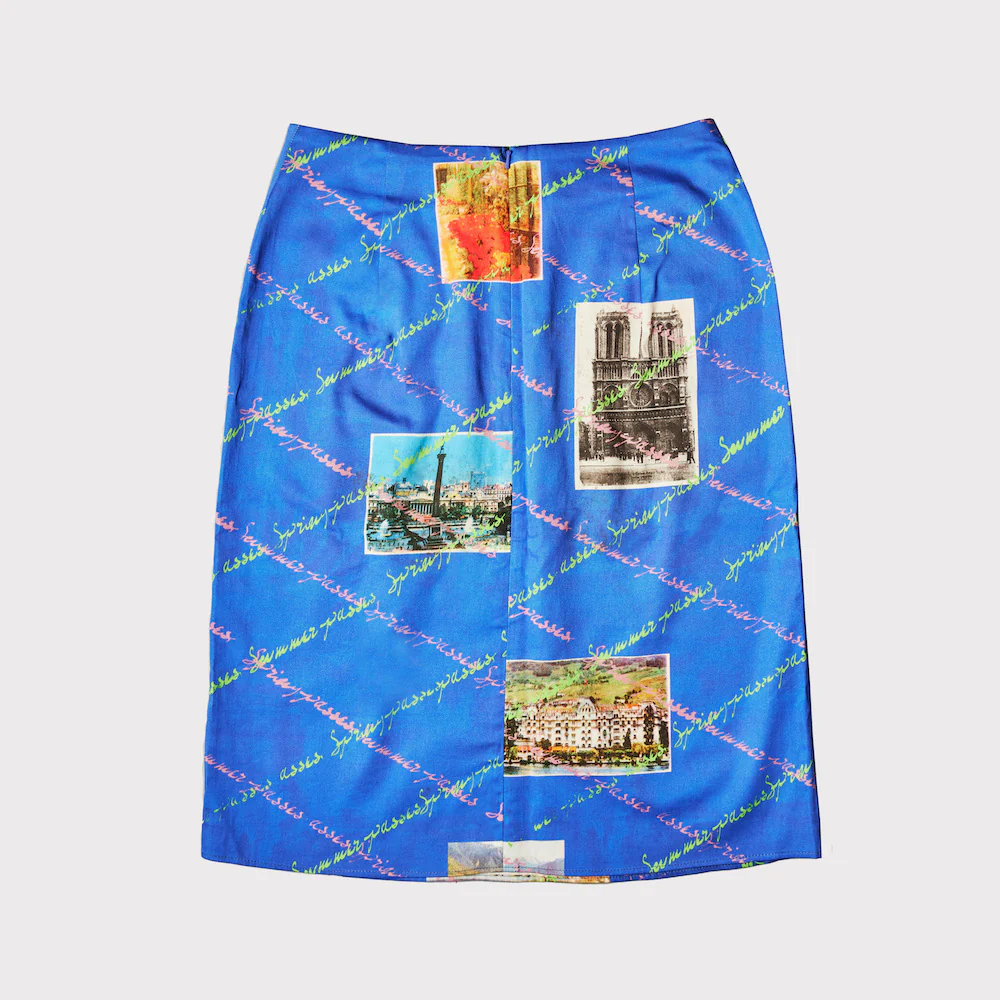 Postcard Skirt | Azure Blue - Image 4