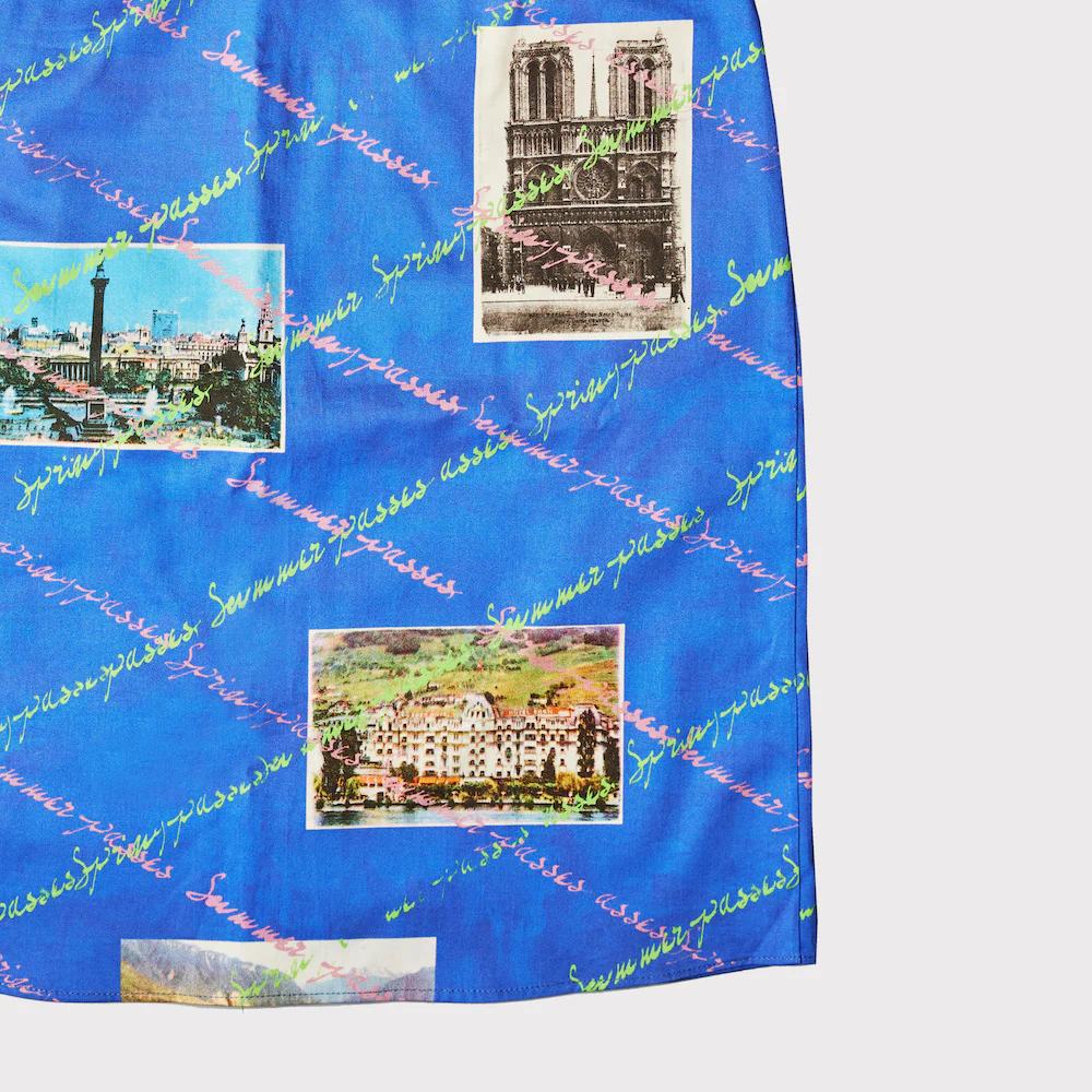 Postcard Skirt | Azure Blue - Image 5