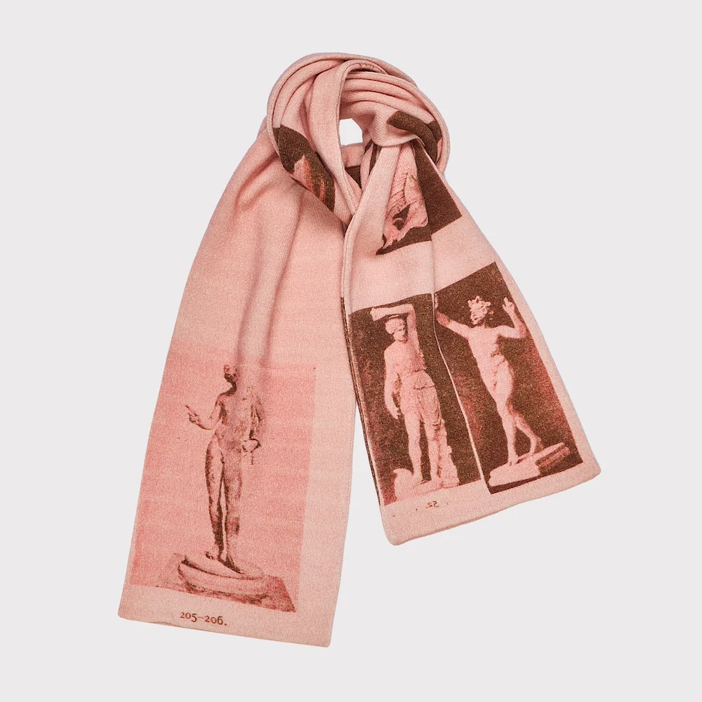 The Narcissus Scarf | Pale Pink & Brown - Image 3