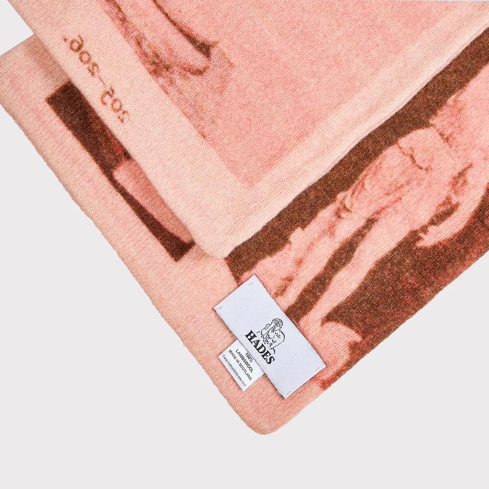The Narcissus Scarf | Pale Pink & Brown - Image 4