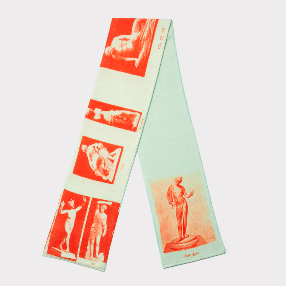The Narcissus Scarf | Turquoise & Red - Image 3