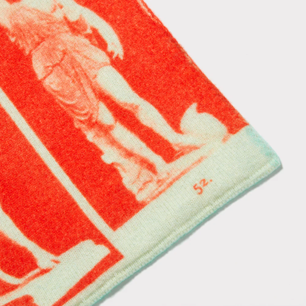 The Narcissus Scarf | Turquoise & Red - Image 5