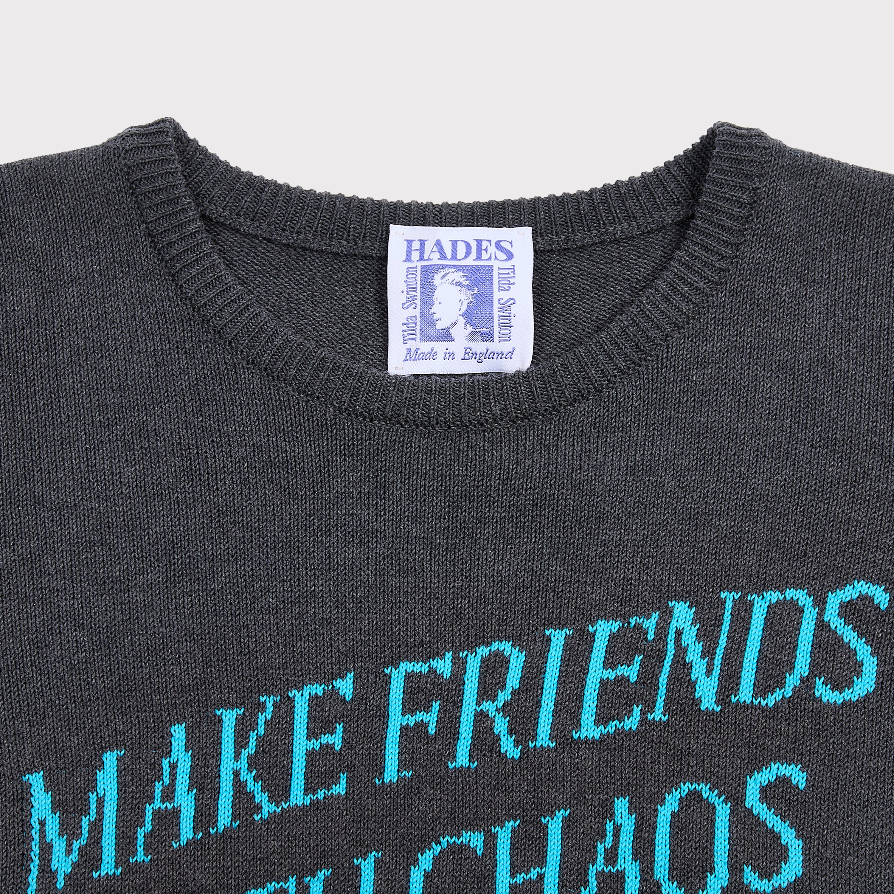 Tilda Swinton x HADES | Make Friends With Chaos Knit | Grey - Image 4